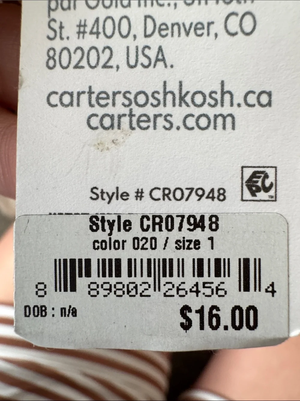 Carter's Light Gray Knit Slip-On Baby Walkers